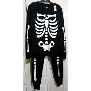 The Children's Place Glow in Dark Skelton Family Pajamas Halloween Adult Small